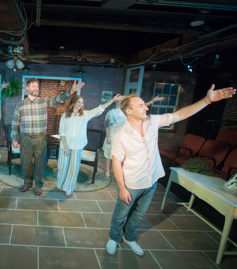 actors rehearsing